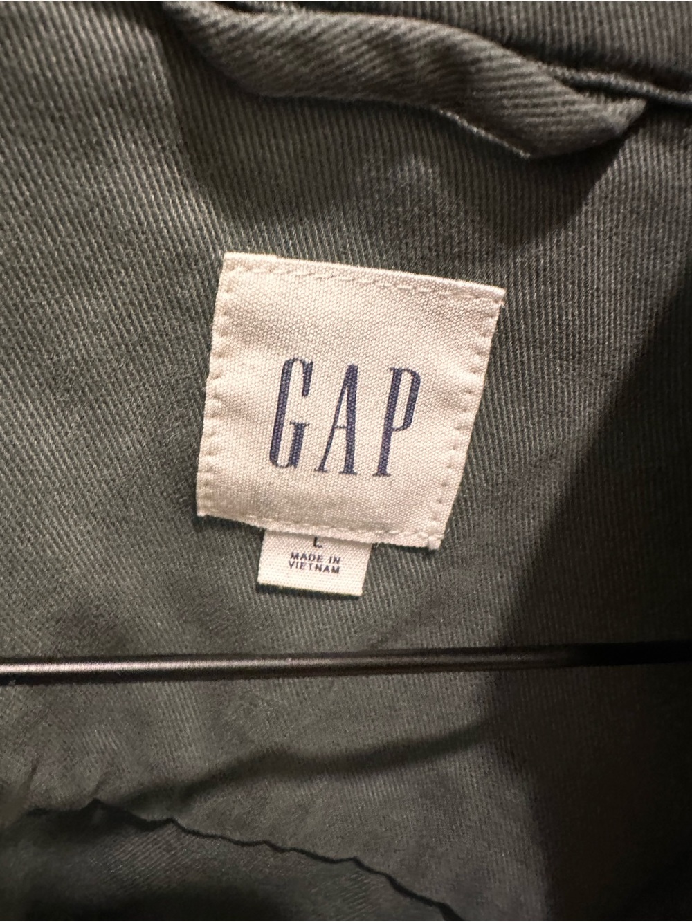 GAP Olive Green Utility Jacket with Stand Collar - Picture 2 of 4